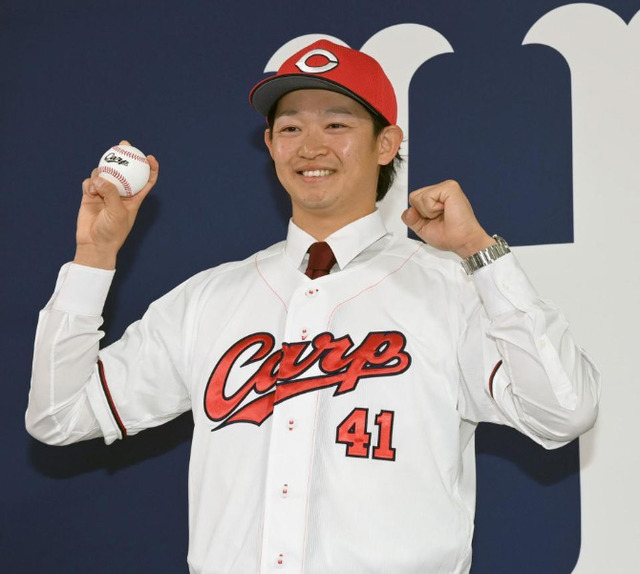 カープ現ドラ2鈴木健矢、入団会見！「先発も中継ぎもできるのが僕の強み」