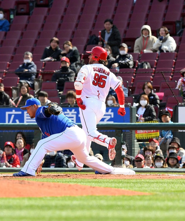 カープ4番シャイナー15打数0安打。新井監督は引き続き見守る