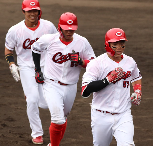 カープ堂林先制2ラン×持丸逆転3ラン！赤塚プロ初登板1回0封！内田2点適時打！中村貴代打タイムリー！上本1安打2出塁！10安打10得点で大勝！【広島10-3くふうハヤテ/2軍試合結果】