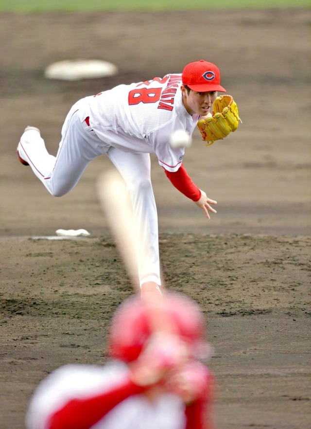 カープドラ1森下暢仁初のシート打撃