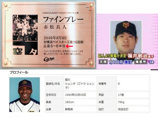 プロ野球_誤植_打線