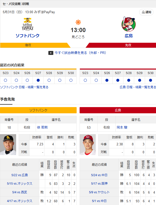 20260531試合前情報