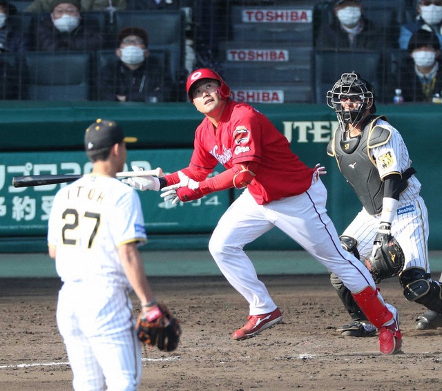 カープの新4番末包オープン戦成績