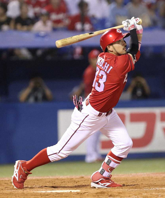 西川龍馬菊池涼介2者連続ホームラン