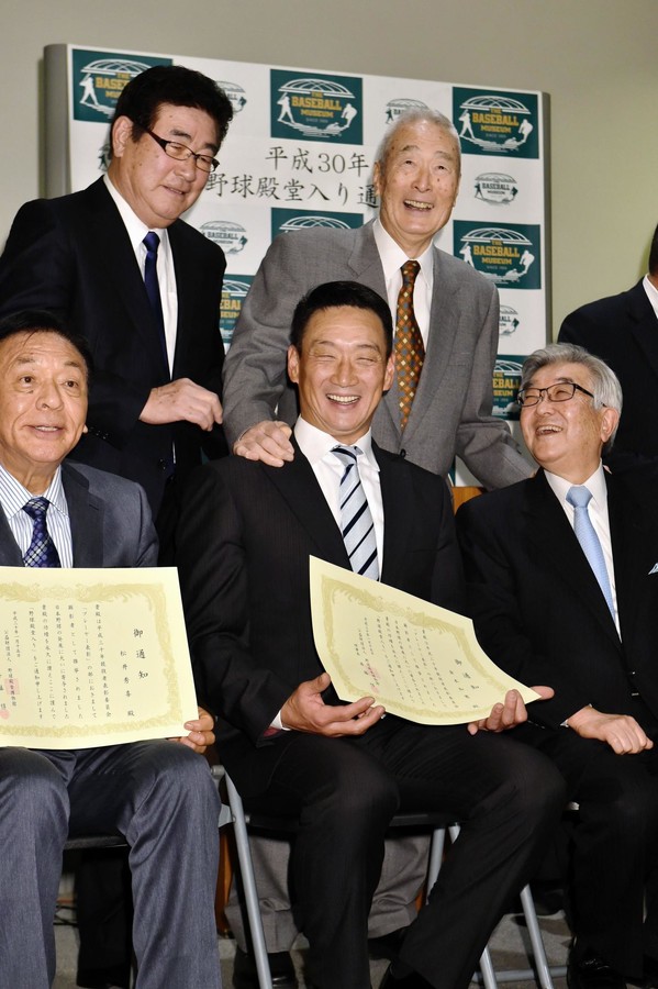 山本浩二金本知憲 殿堂入り祝福 (2)