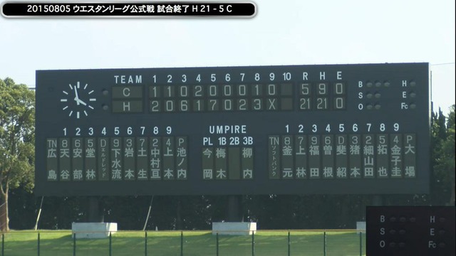 ソフトバンク21-5広島