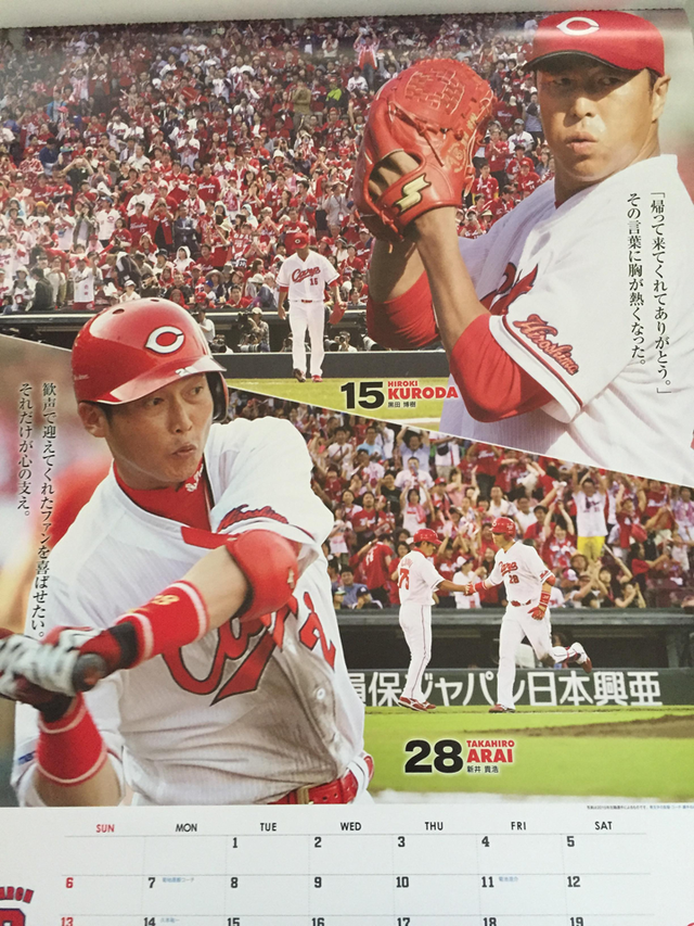 カープカレンダー2016年