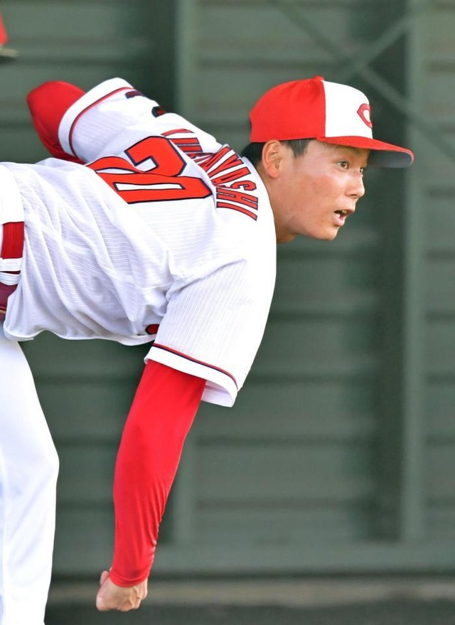 カープドラ1栗林“勝負球フォーク”解禁