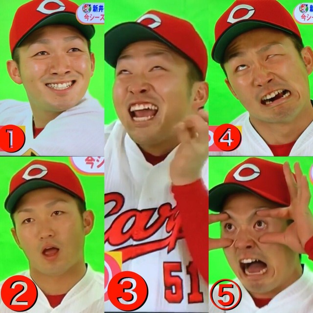 鈴木誠也紹介映像変顔