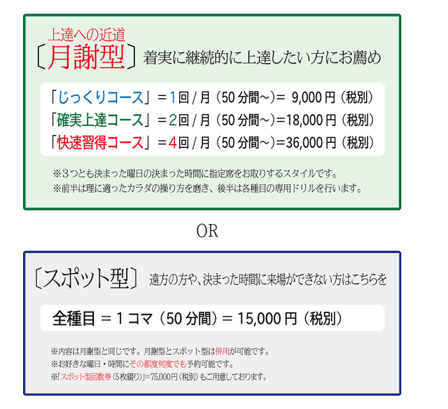 上達屋料金一覧