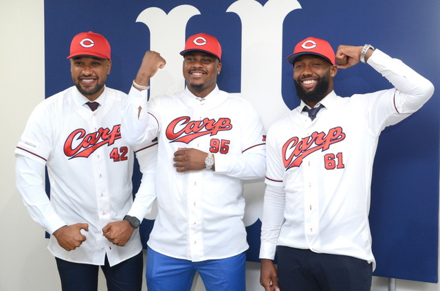 広島モンテロ&ファビアン&ドミンゲス入団会見