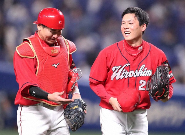 カープ栗林が憧れの中日に完璧投球を披露