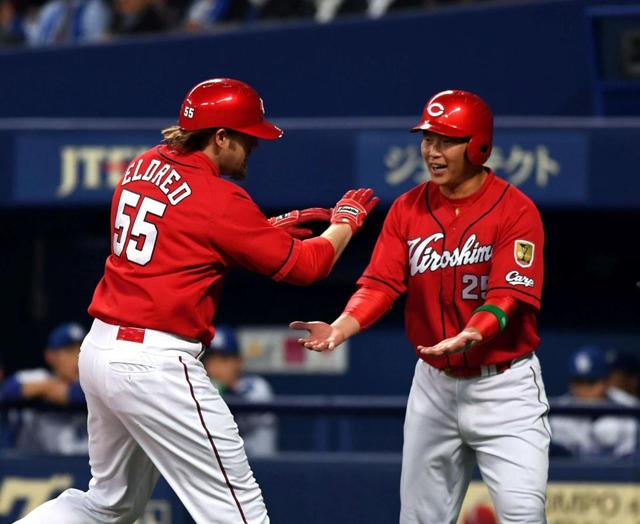 野村祐輔球団史上最速50勝 (2)