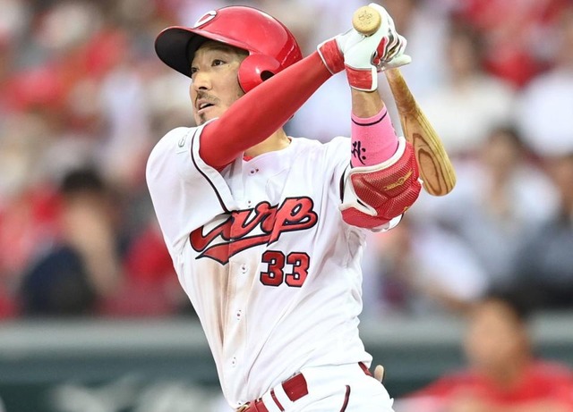 カープ菊池、初球先頭打者ホームラン！DeNA今永から今季チーム初得点！
