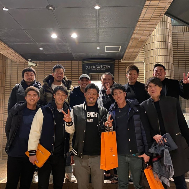 田中広輔_今江荒波大松_現役お疲れ様会
