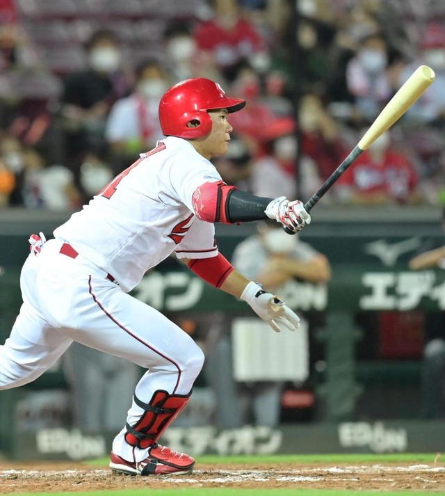 カープ坂倉がリーグ3位の打率.315！首位打者圏内
