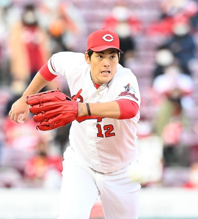 カープ九里、初の規定投球回到達