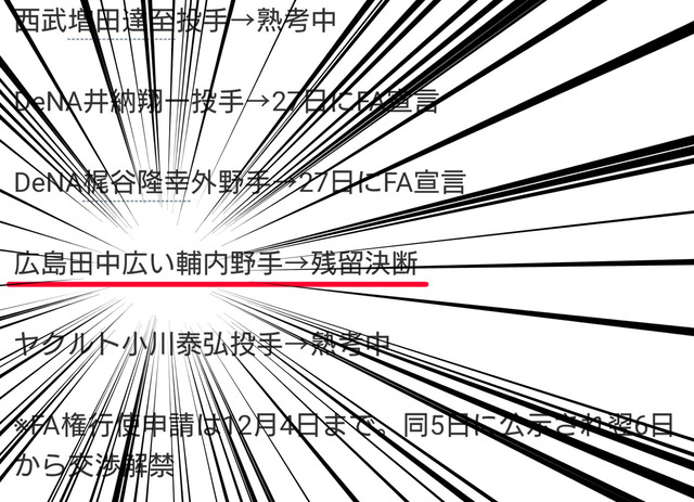 カープ田中広輔_広い輔