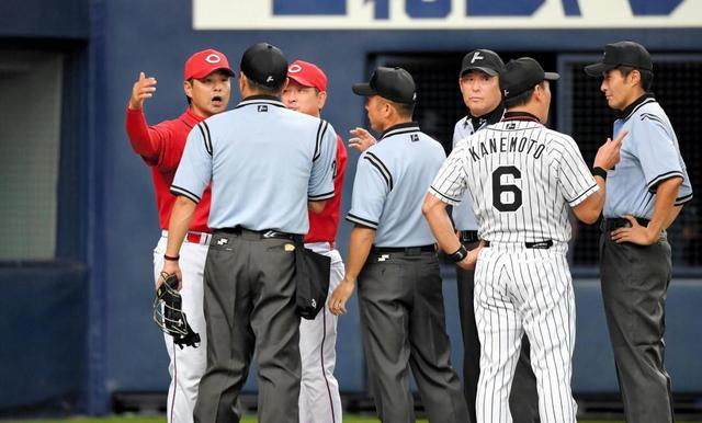 緒方監督岩本ビデオ判定怒る2