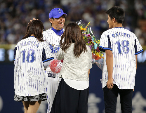 三浦大輔_引退セレモニー_家族