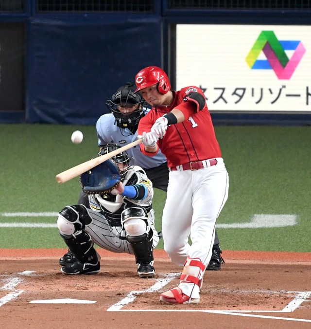 カープ鈴木誠也、阪神西から12号ホームラン