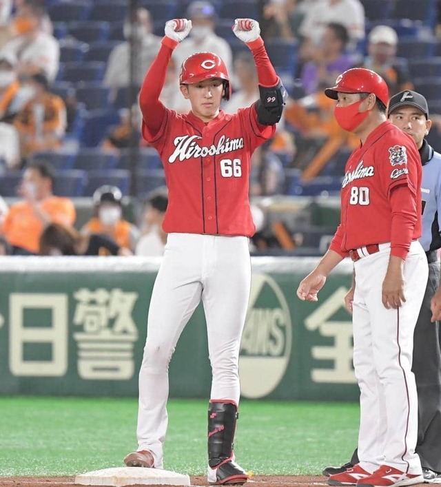 カープ遠藤淳志プロ初打点初タイムリー