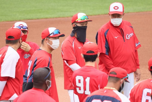 カープ西川&河田コーチらコロナ自主隔離から復帰