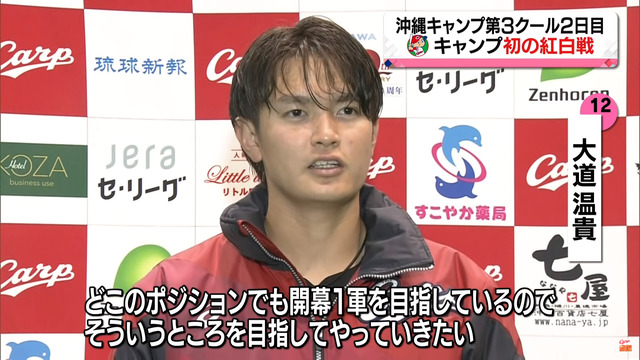 カープ大道温貴森浦大輔紅白戦で好投