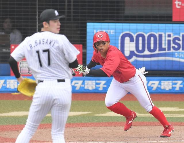 カープ羽月が佐々木朗希から2点タイムリー！広輔2打点！秋山益田打ち！黒原グラスラ被弾5失点。9回に満塁のチャンスも逆転ならず連敗【広島5-6ロッテ/交流戦試合結果】