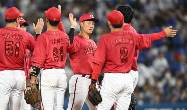 カープ大瀬良が横浜に9連勝！西川猛打賞2打点！小園猛打賞1打点！松山タイムリーでヤスアキ攻略！勝ちパ完全投球で4連勝！【広島5-2DeNA/試合結果】