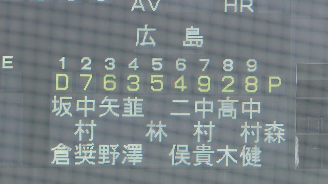 カープ外野手全員中村実現