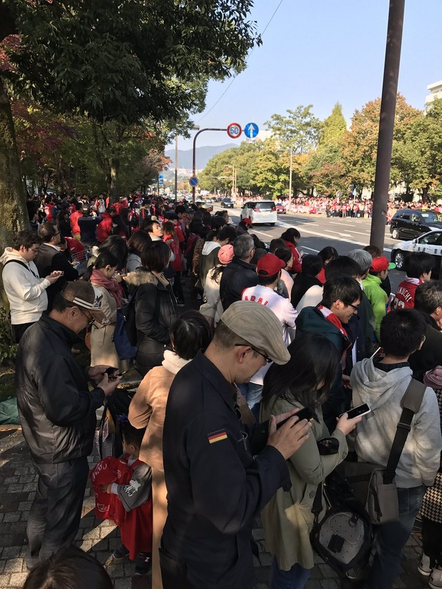 広島カープ優勝パレード直前