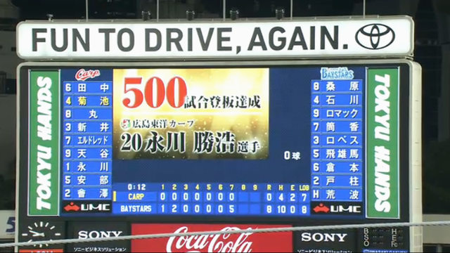永川_500試合登板達成