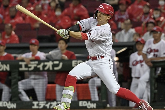 カープ西川龍馬、今季初の3番
