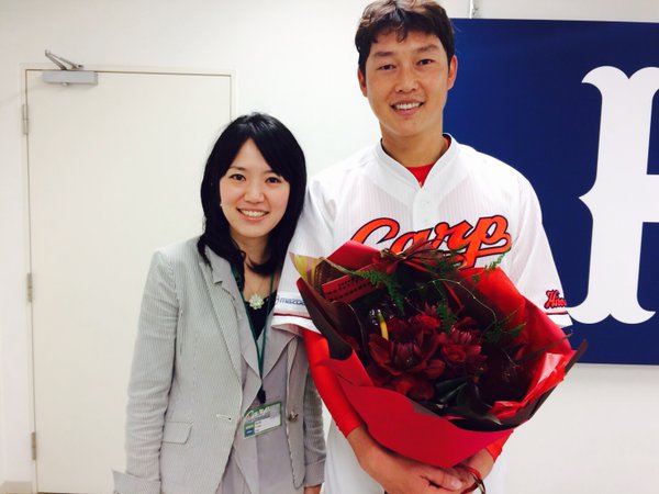 新井さん花束