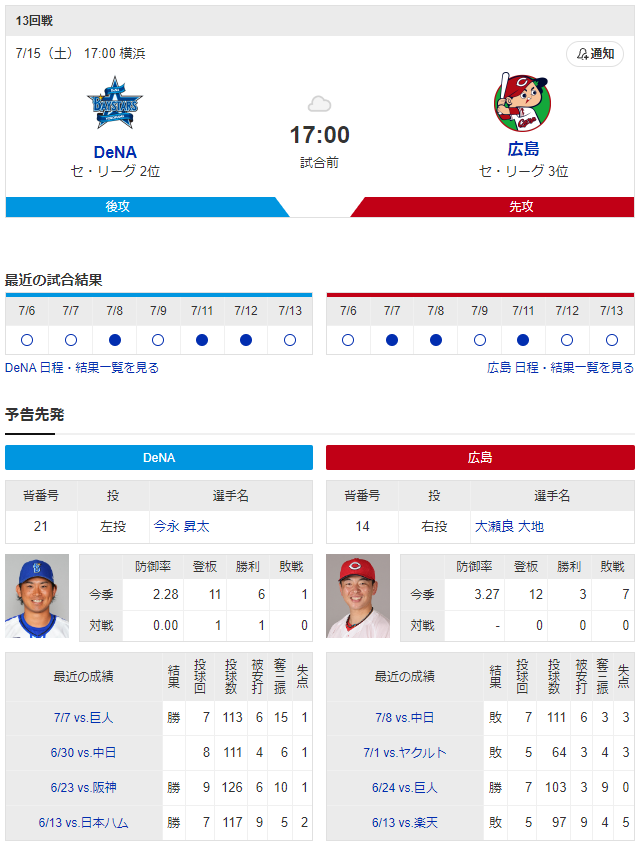 大瀬良大地_今永昇太