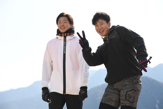 大瀬良山口翔合同自主トレ