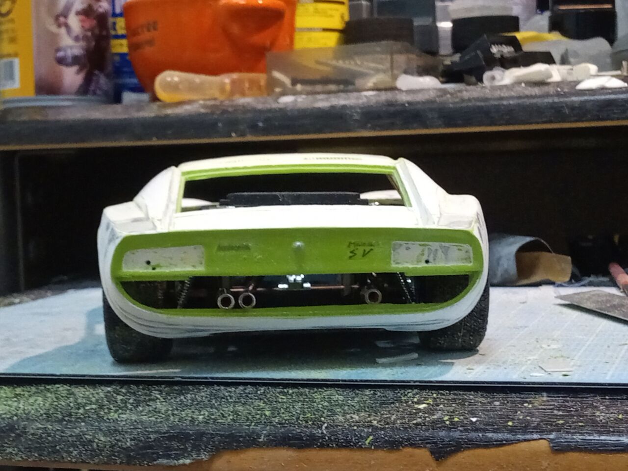 フジミ　1/20　ランボルギーニーミウラ　最終ロット生産品　株ブンカオリジナル　金型処分品　ビニールパッキング　レア？ : FUJIMI ランボルギーニ ミウラ レーシング 1⁄20