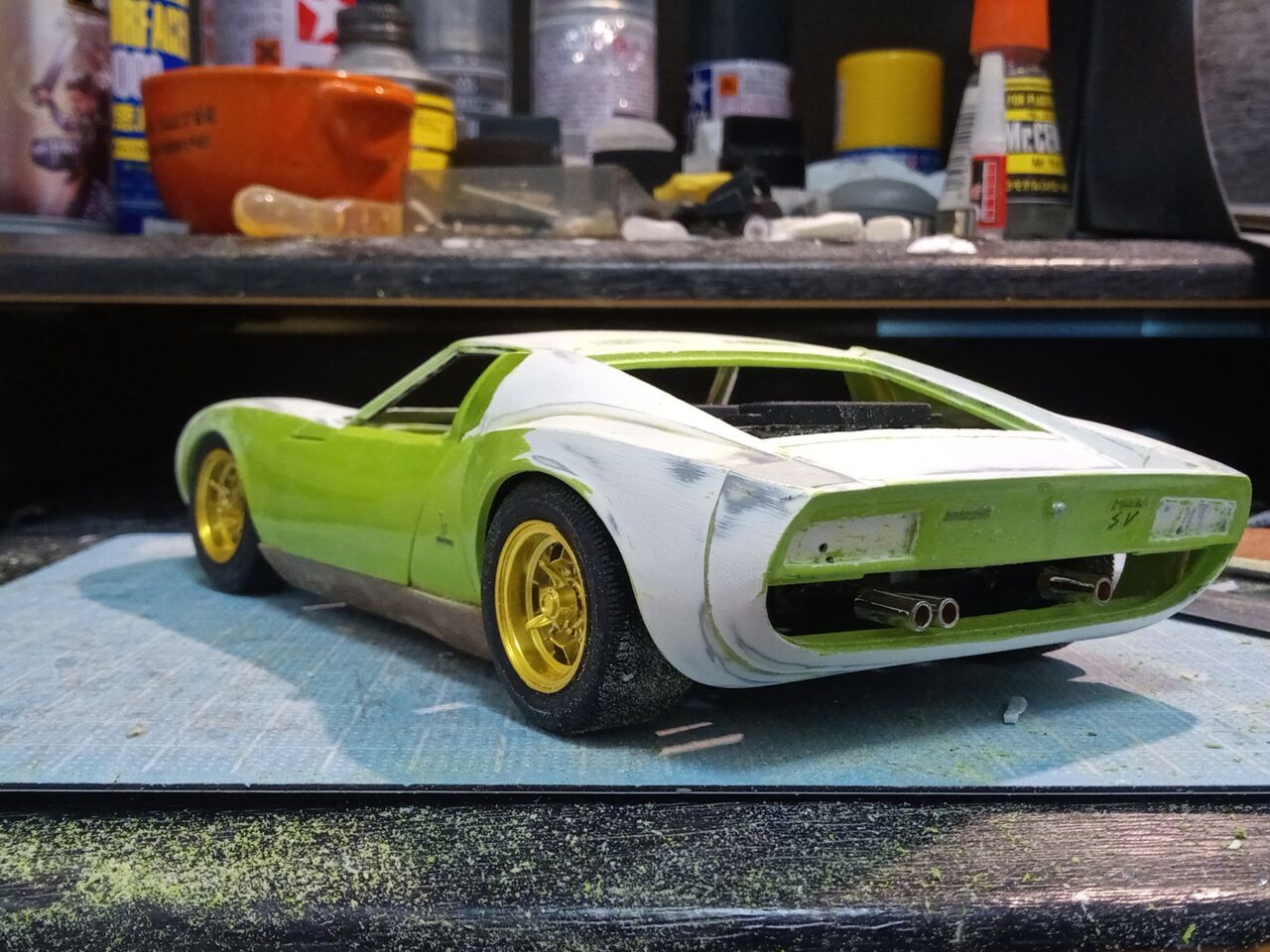 フジミ 1/20 ランボルギーニミウラP400SV 製作記その6 : carrozzeria