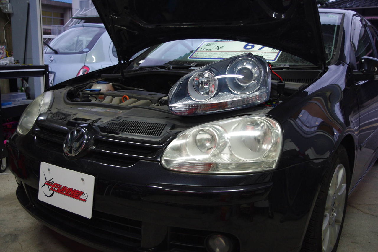 ゴルフ5ヘッドライトプロジェクター化の巻 1人で年商2億を目指す車屋のblog ゴルフ5ヘッドライトプロジェクター化の巻 1人で年商2億を目指す車屋のblog