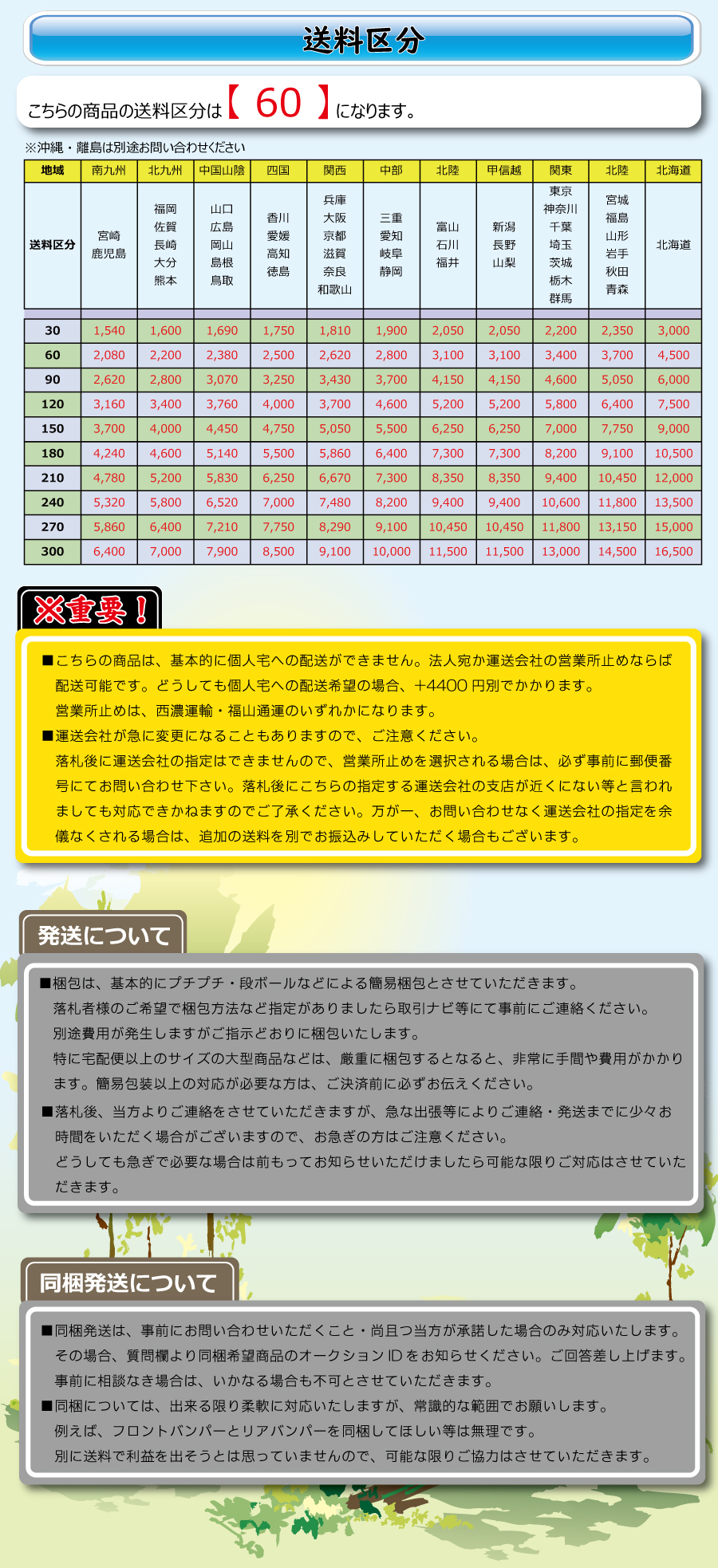 送料区分60