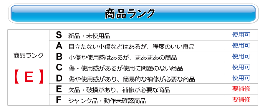 新商品ランクE