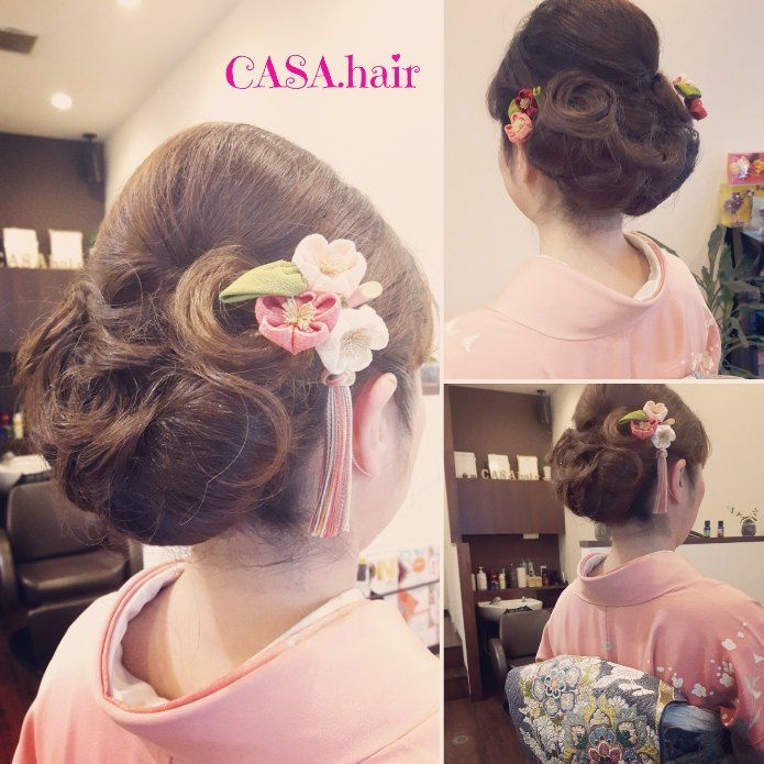 入学式ママの訪問着着付け ヘアセット 摂津市 Casa Hair カーサ