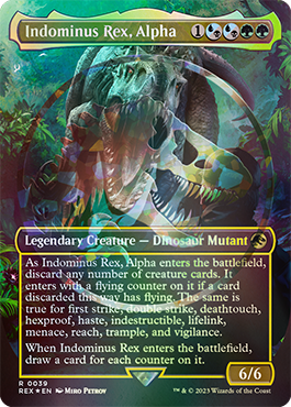 【MTG】エンブレム(FOIL) 君臨するもの、インドミナス・レックス MTG ジュラシックコレクション 君臨するもの インドミナス・レックス