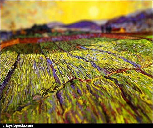 tilt-shift-van-gogh-wheat-field-with-rising-sun-detail