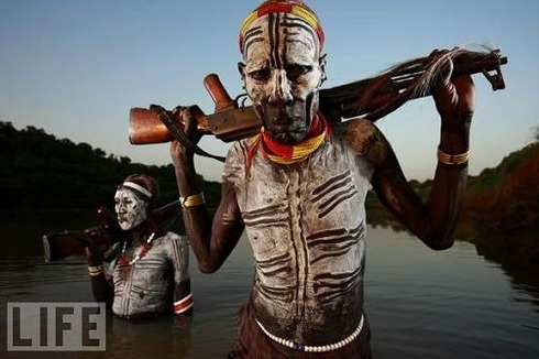 Karo Tribesmen, Omo River Valley