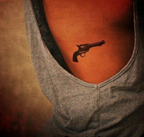 Girls with Gun Tattoos 25