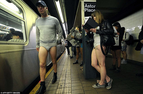 No Pants Subway Ride 07