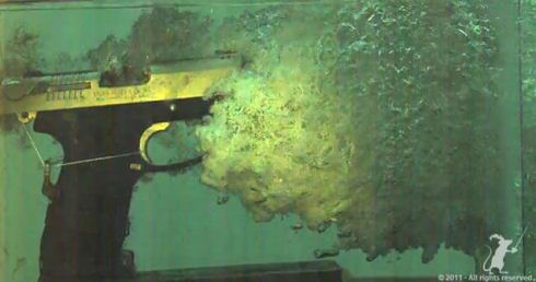 High Speed Video of Pistols Underwater