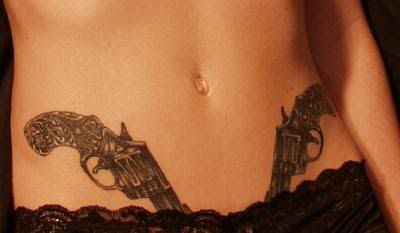 Girls with Gun Tattoos 21